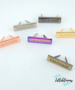 "Handmade" rectangle metal label (2 pack)