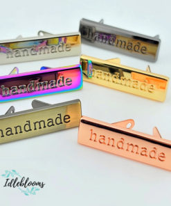 Alternative view of "Handmade" rectangle metal label (2 pack)