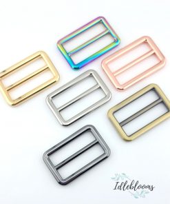 Tri Glide solid adjuster slider buckles (2 pack) in various sizes/colors