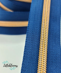 Navy blue with rose gold coil