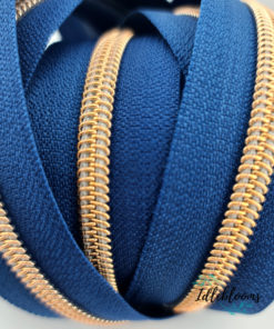 Alternative view of Navy blue with rose gold coil