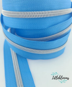 Pacific blue with silver coil