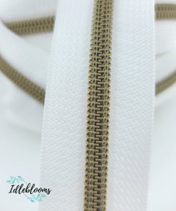 White with bronze coil