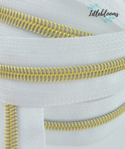Alternative view of White with gold coil