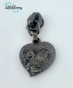 Alternative view of Jack and Sally #5 Zipper Pull