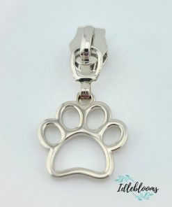 Alternative view of Paw Prints #5 Zipper Pull