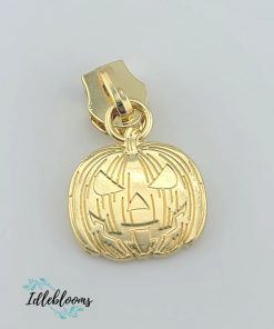 Alternative view of Jack o' Lantern #5 Zipper Pull