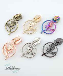 Rose #5 Zipper Pull