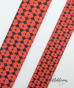 Checkered hearts webbing - 3 yards