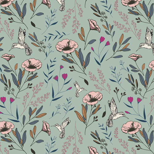 Art Gallery Fabrics - Knit - Magic Fauna Waterfall