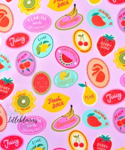 Pink Fruit Stickers - Bonded Poly Nylon