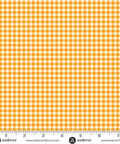 Andover - Ghostly Garden - Bitty Gingham Orange