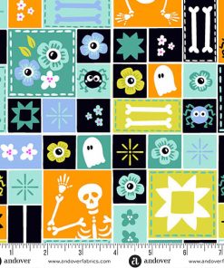 Andover - Ghostly Garden - Sew Spooky Aqua