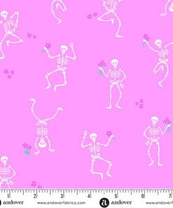 Andover - Ghostly Garden - Skeleton Jig Pink