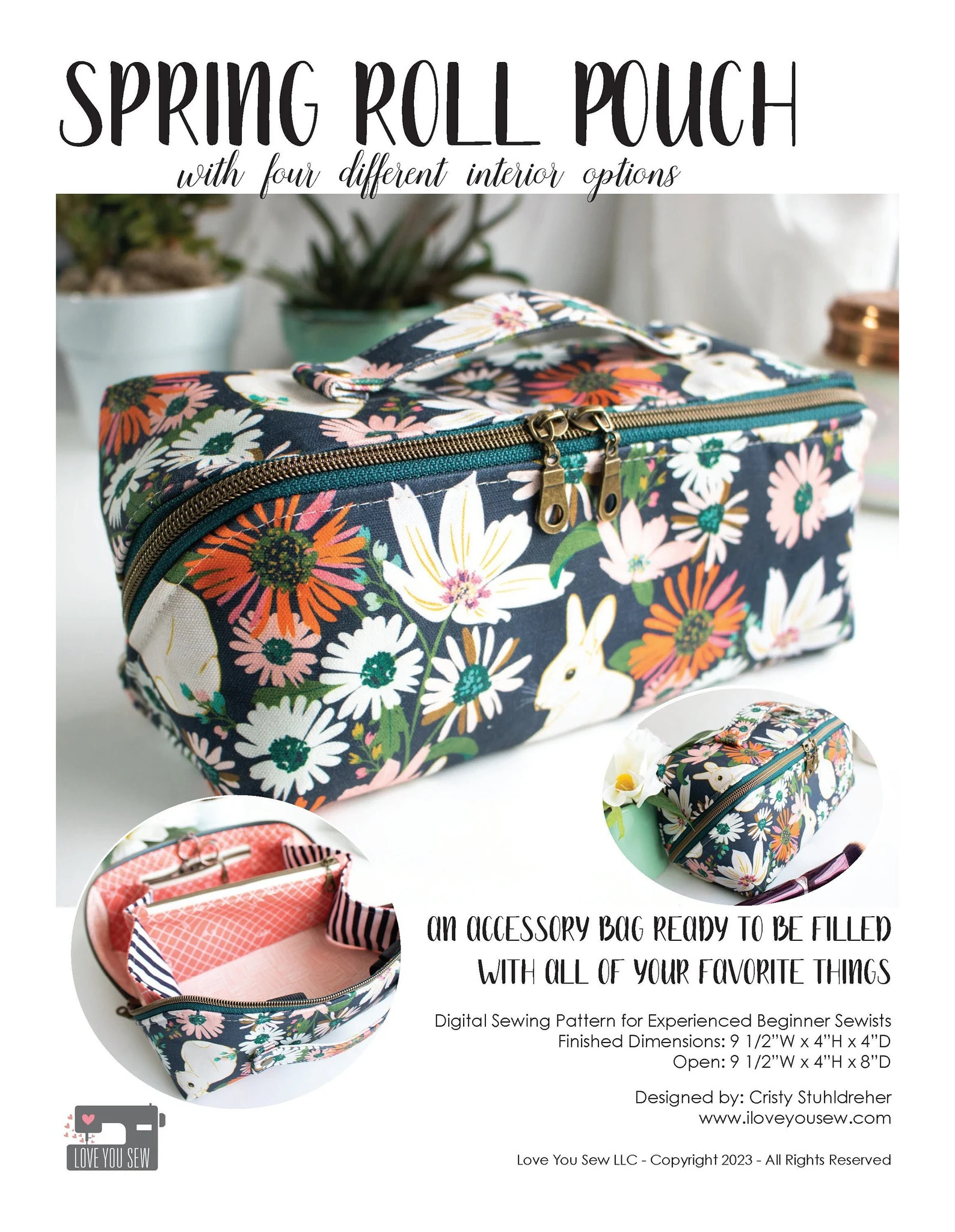 Springroll Pouch Pattern by Love You Sew