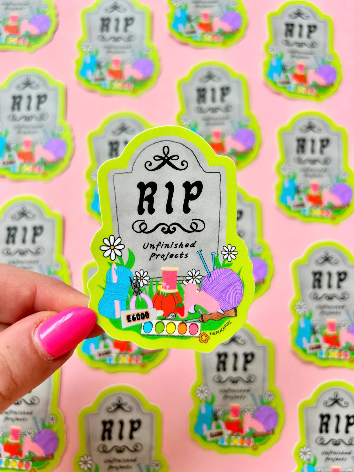 R.I.P Unfinished Projects - Sticker