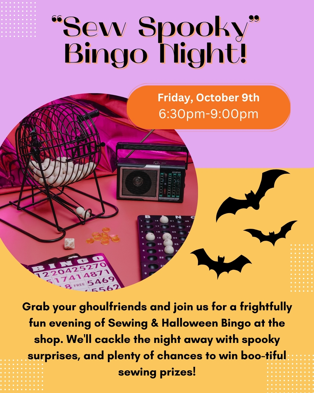 Bingo Night - Friday Oct 9th 2026 (6:30 - 9:00pm)