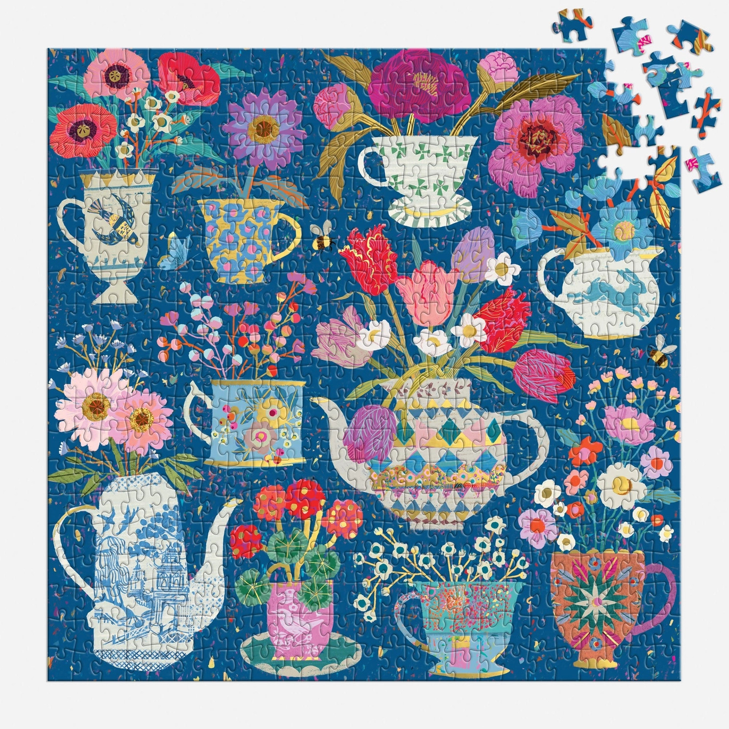 Victoria Ball Potted Teacups 500 Piece Foil Puzzle - Image 2